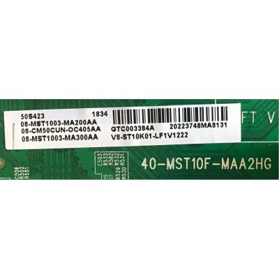 KIT DE TARJETAS PARA TV TCL / MAIN 08-CM50CUN-OC405AA  40-MST10F-MAA2HG / FUENTE 08-L12NLA2-PW200AA  L12NW / T-CON EACDJ6E12  EACDJ6E12 / PANEL V500DJ6-QE1 / LVU500NDEL / MODELO 50S425 - Imagen 2